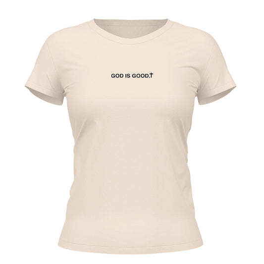 Camiseta Cristã Feminina - God is Good | Off White