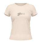 Camiseta Cristã Feminina - Jesus Coração | Off White