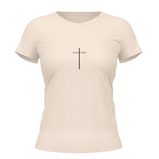 Camiseta Cristã Feminina - Jesus Cristo | Off White