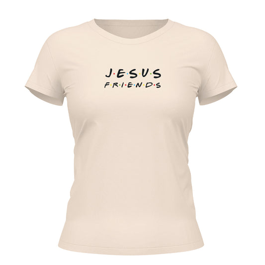 Camiseta Cristã Feminina - Jesus Friends | Off White