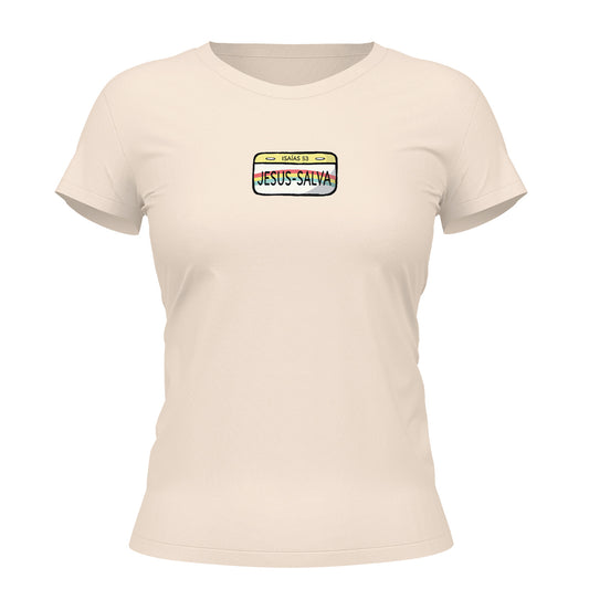 Camiseta Cristã Feminina - Jesus Salva | Off White