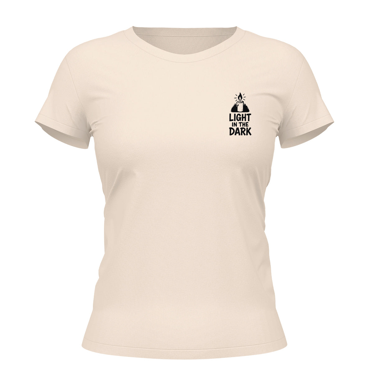 Camiseta Cristã Feminina - Light in the dark | Off White