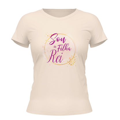 Camiseta Cristã Feminina - Sou filha do rei | Off White