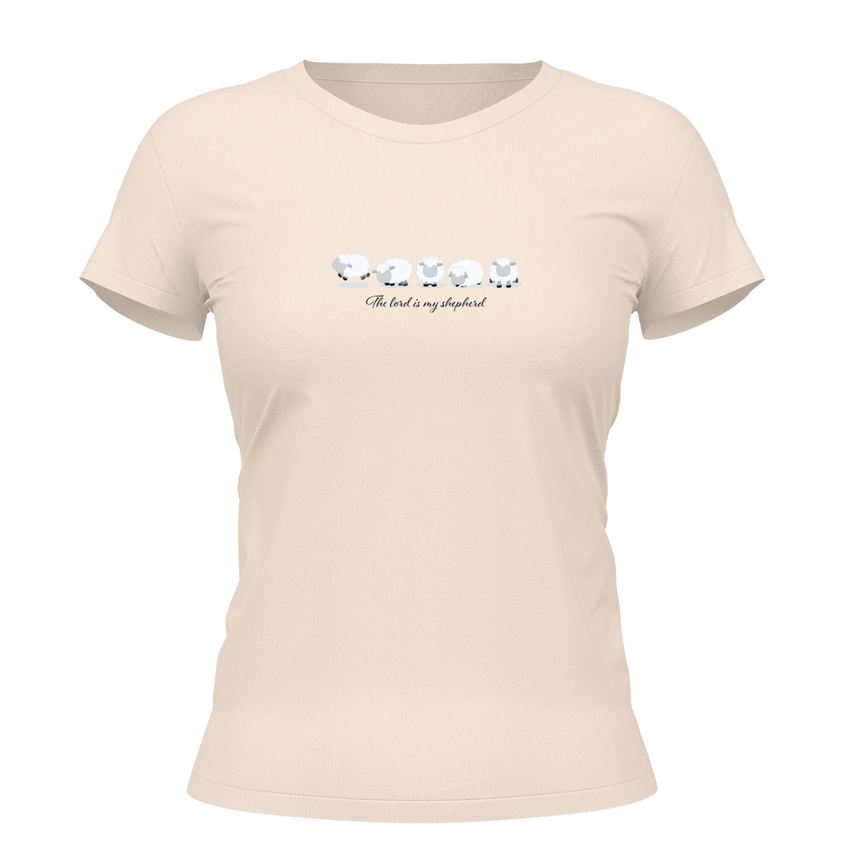 Camiseta Cristã Feminina - The Lord Is My Shepherd | Off White