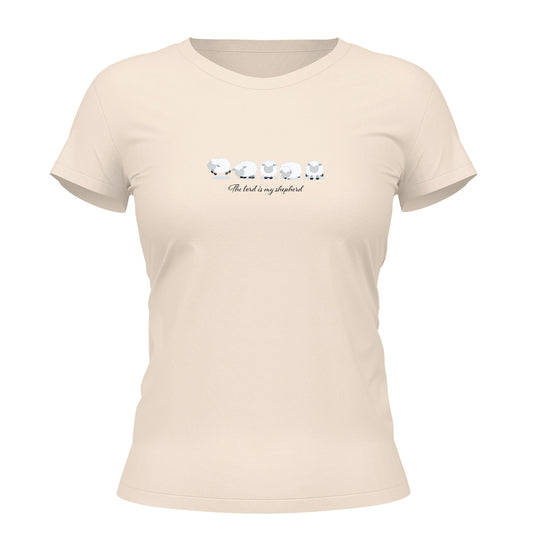 Camiseta Cristã Feminina - The Lord Is My Shepherd | Off White