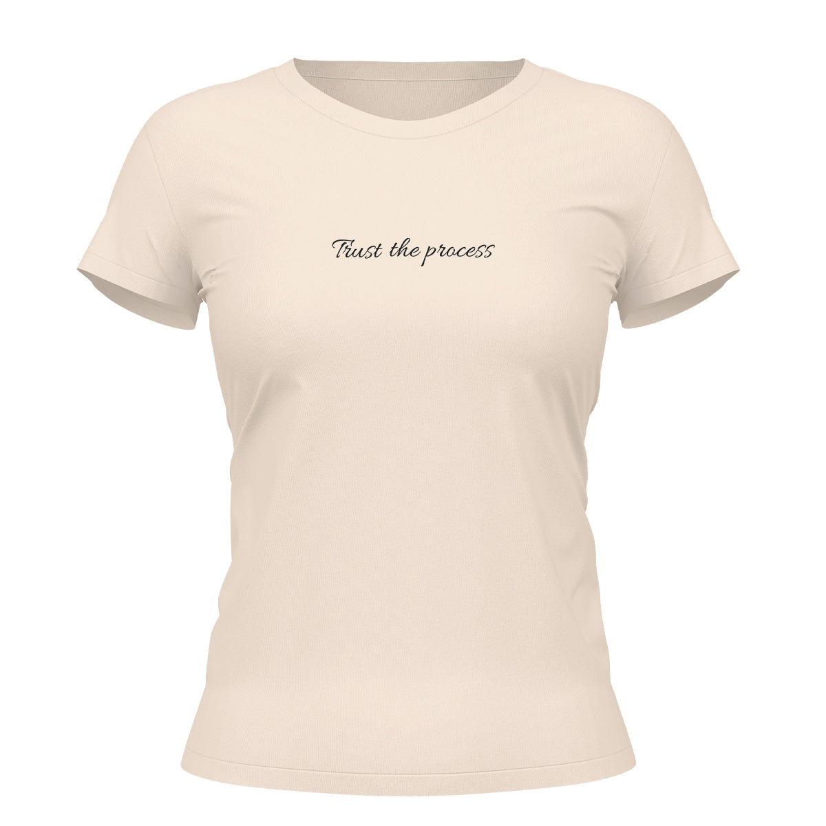 Camiseta Cristã Feminina - Trust the process | Off White