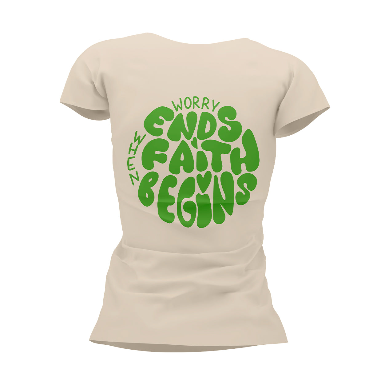 Camiseta Cristã Feminina - Worry | Off White