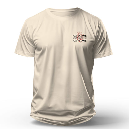 Camiseta Cristã Masculina - Aviva-nos | Off White