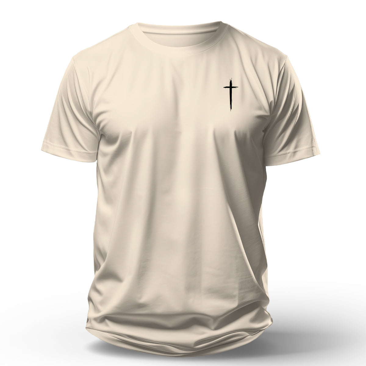 Camiseta Cristã Masculina - Cruz | Off White