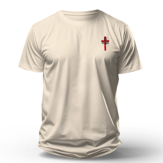 Camiseta Cristã Masculina - Eu me rendo | Off White