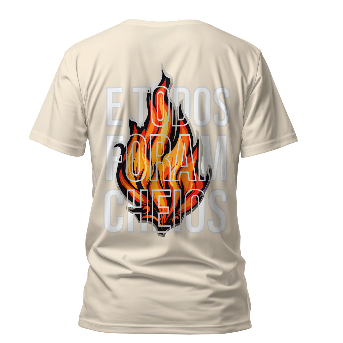 Camiseta Cristã Masculina - Fire | Off White