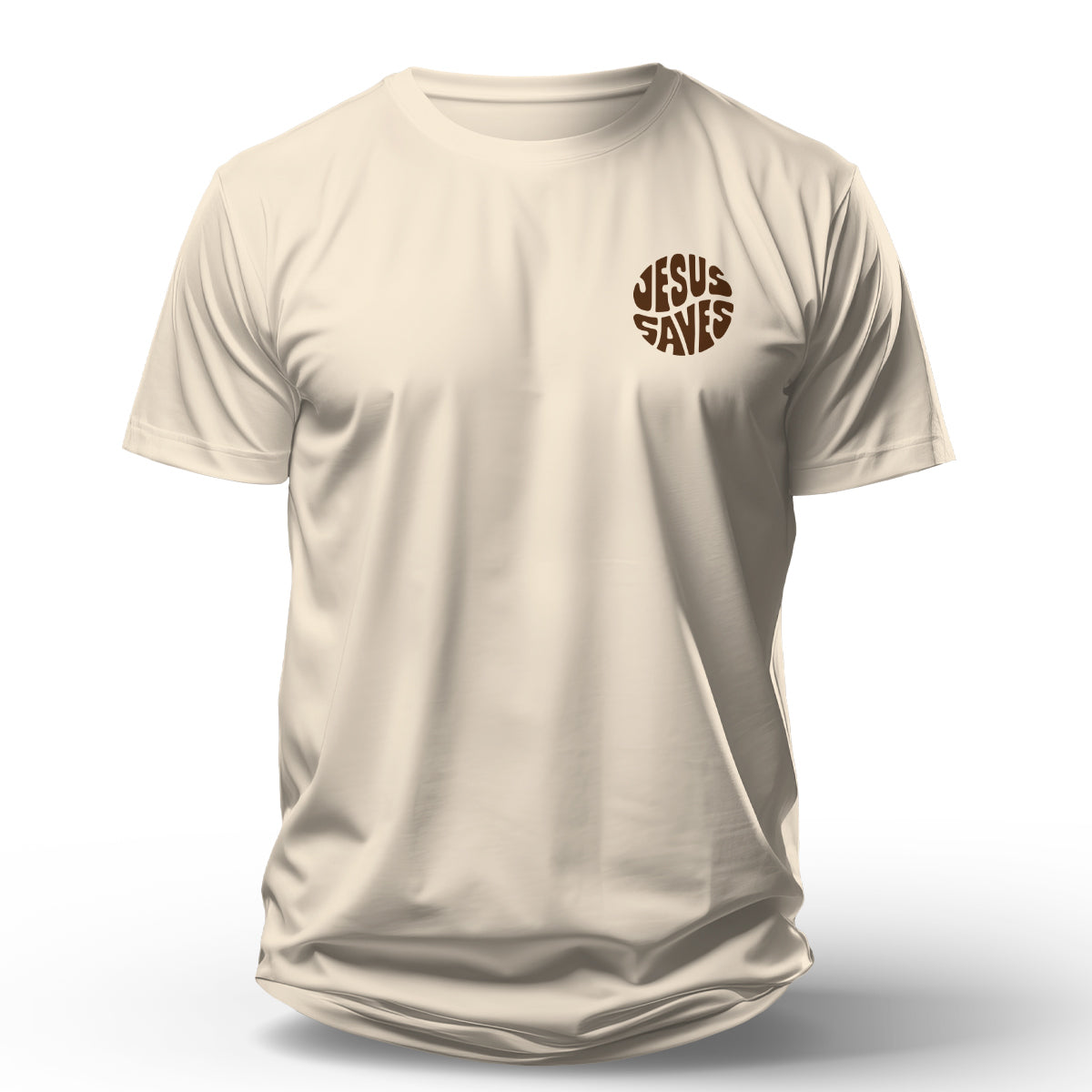 Camiseta Cristã Masculina - Jesus Salva | Off White