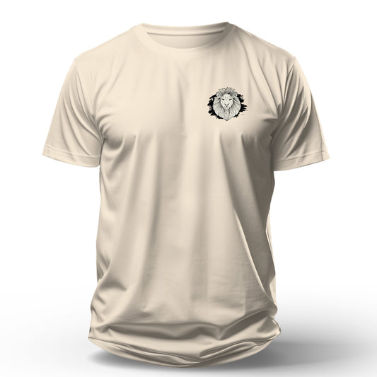 Camiseta Cristã Masculina - Leão | Off White