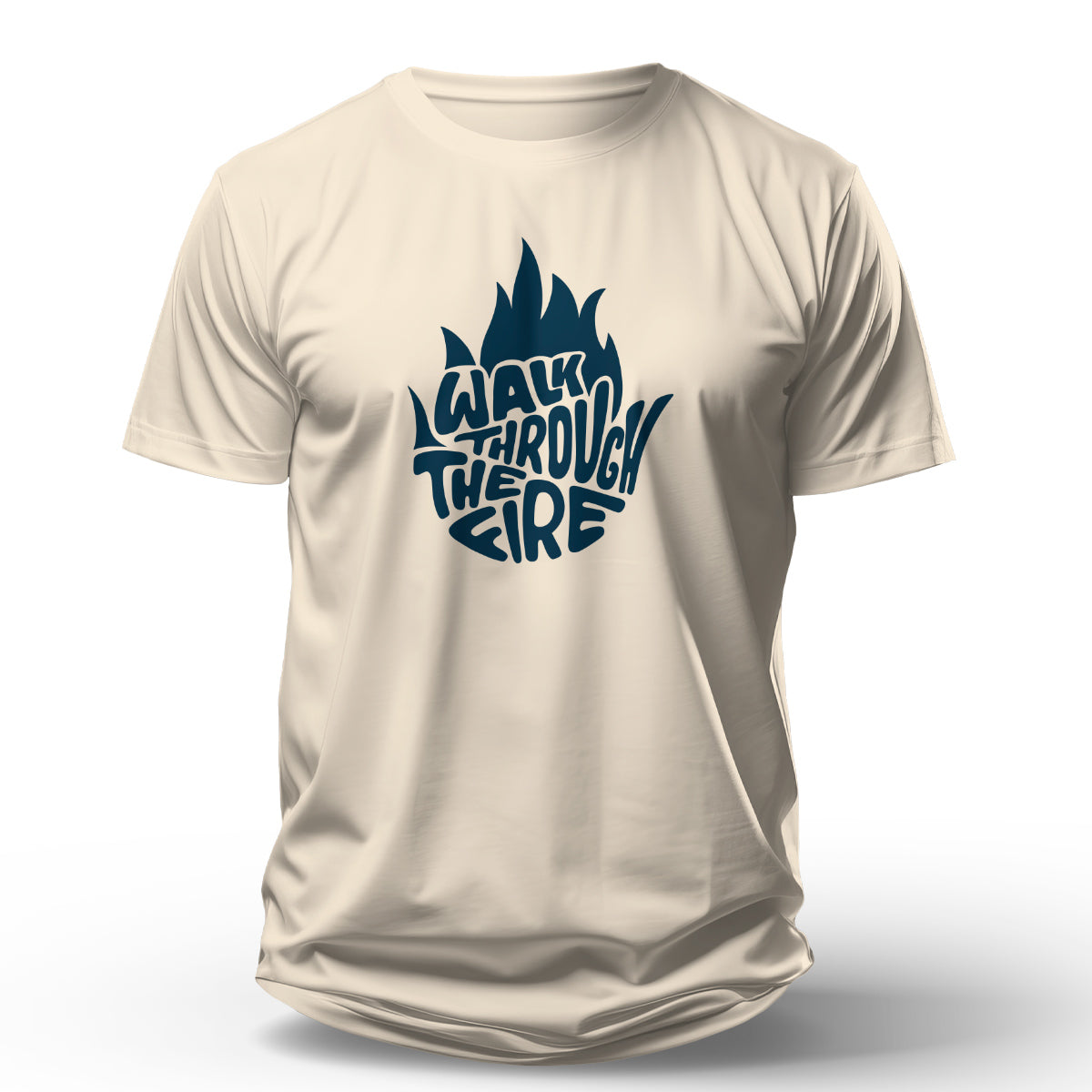 Camiseta Cristã Masculina - Walk Through The Fire | Off White