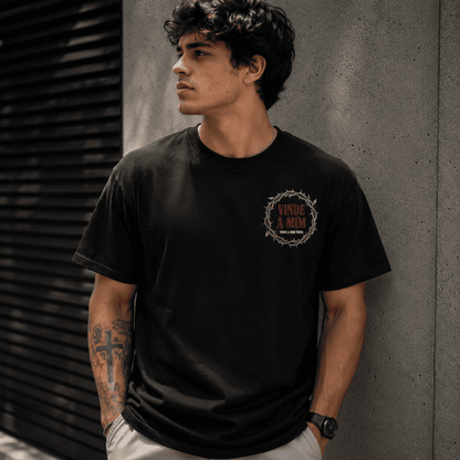 Camiseta Cristã - Matheus 11:28 | Preta