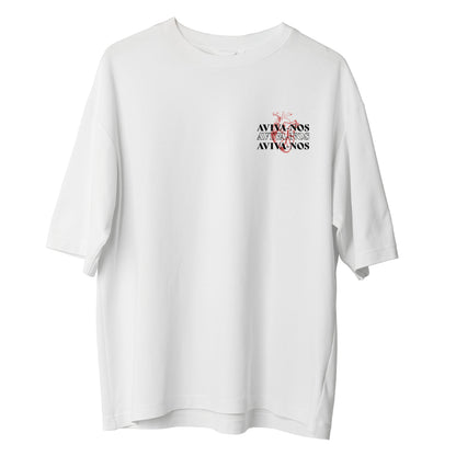 Camiseta Cristã Oversized - Aviva-nos | Branca