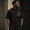 Camiseta Cristã Oversized - Matheus 11:28 | Preta