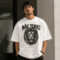 Camiseta Cristã Oversized - Não temas | Branca