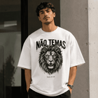 Camiseta Cristã Oversized - Não temas | Branca
