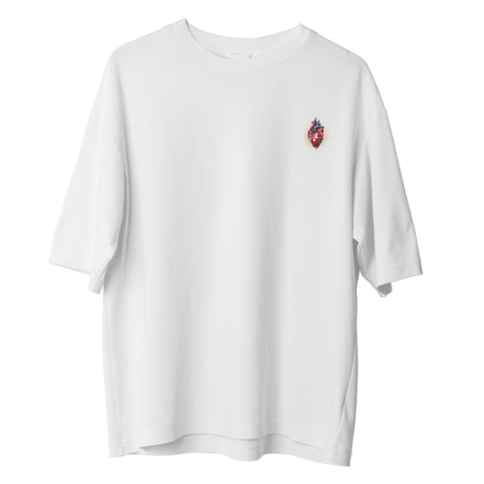 Camiseta Cristã Oversized -  Sejam Santos | Branca