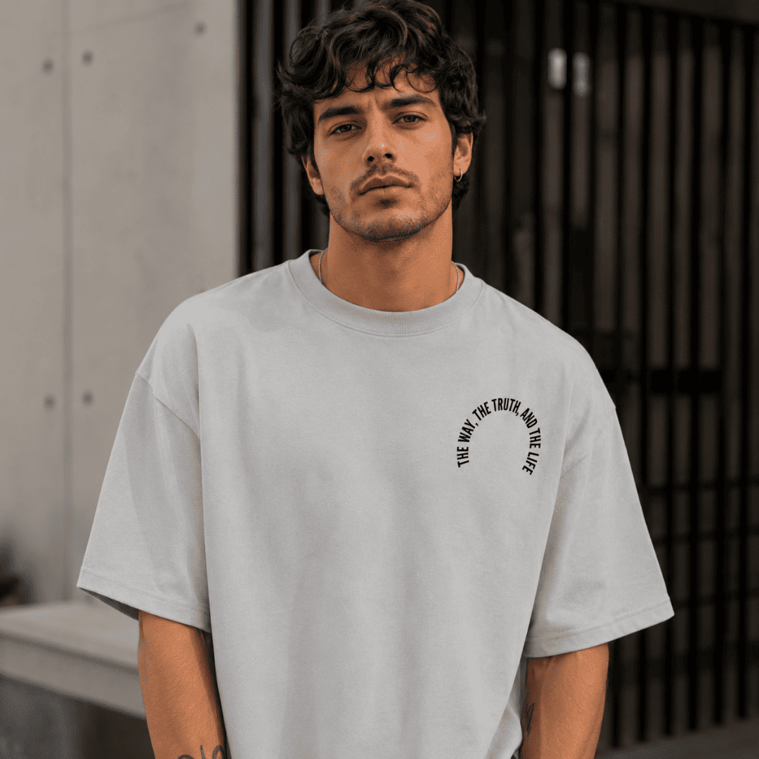 Camiseta Cristã Oversized - The Way, The Truth And The Life