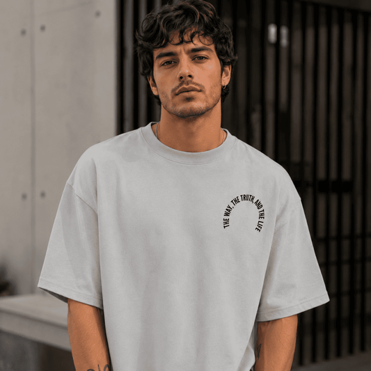 Camiseta Cristã Oversized - The Way, The Truth And The Life