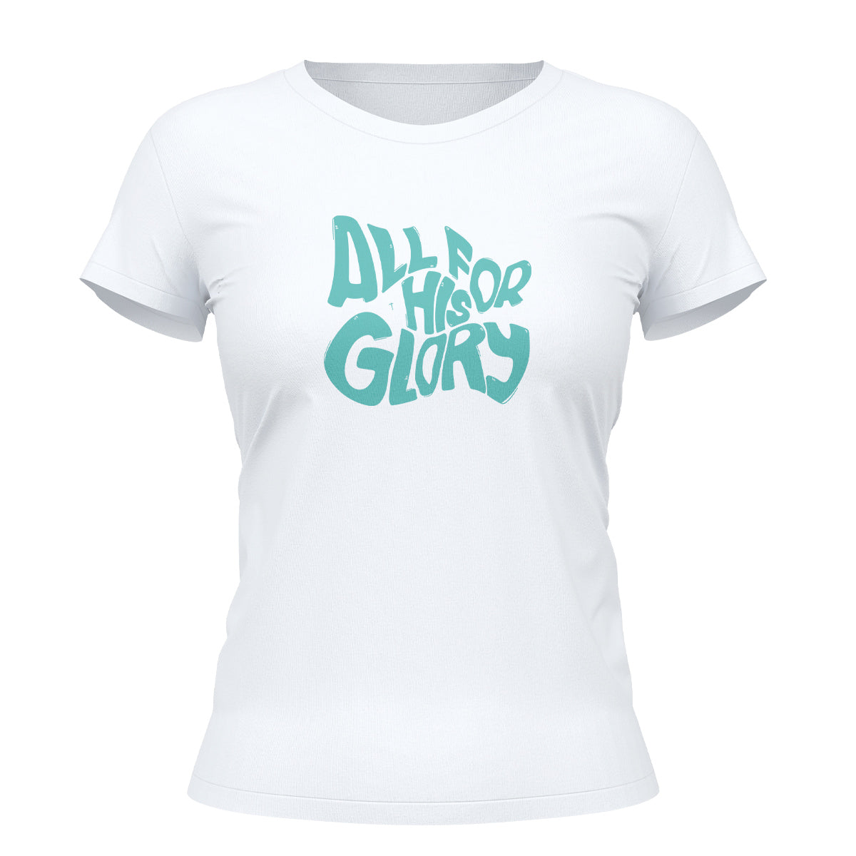 Camiseta Cristã Feminina - All For His Glory | Branca