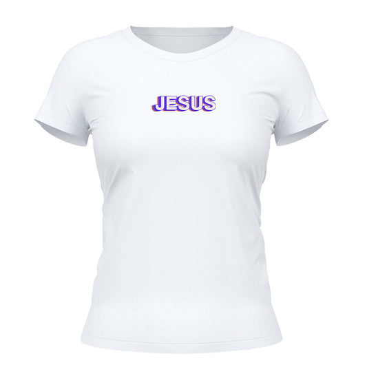 Camiseta Cristã Feminina - Jesus Centro de Tudo | Branca