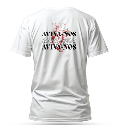 Camiseta Cristã Masculina - Aviva-nos | Branca