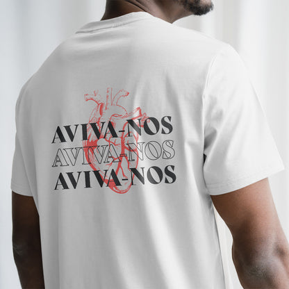 Camiseta Cristã Masculina - Aviva-nos | Branca