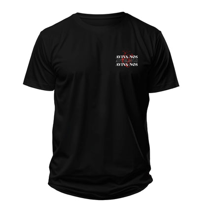 Camiseta Cristã Masculina - Aviva-nos | Preta