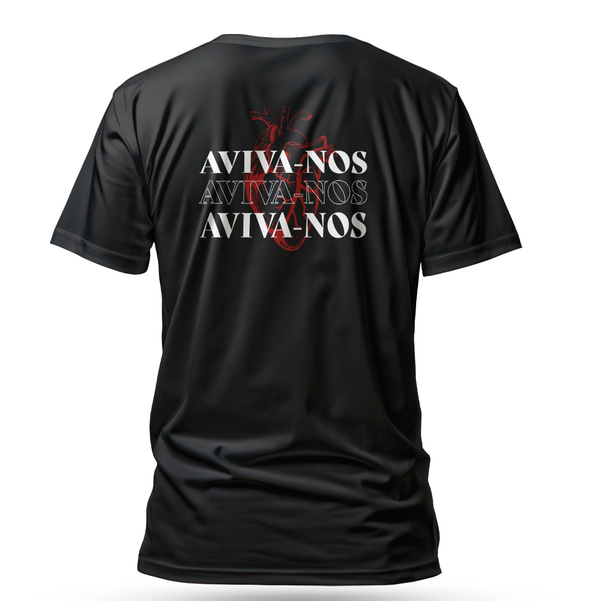 Camiseta Cristã Masculina - Aviva-nos | Preta