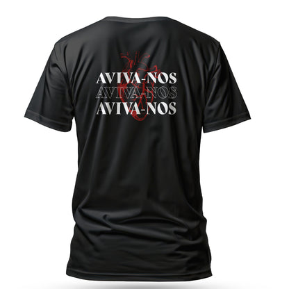 Camiseta Cristã Masculina - Aviva-nos | Preta