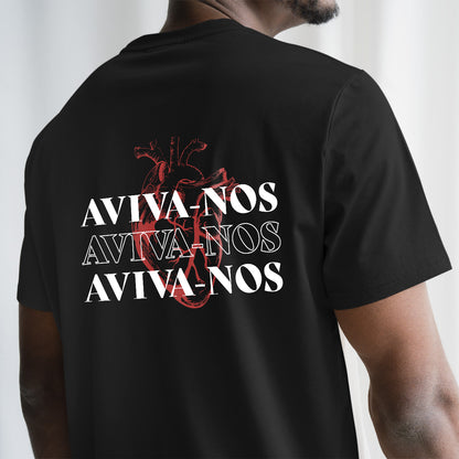Camiseta Cristã Masculina - Aviva-nos | Preta