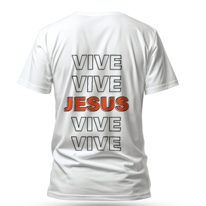 Camiseta Cristã Masculina - Jesus Vive | Branca
