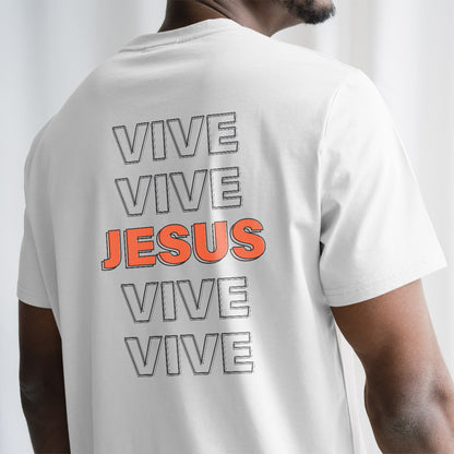 Camiseta Cristã Masculina - Jesus Vive | Branca