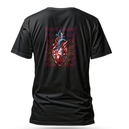 Camiseta Cristã Masculina - Viva pela fé | Preta
