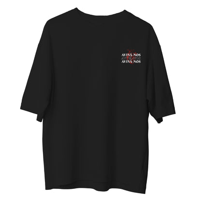Camiseta Cristã Oversized - Aviva-nos | Preta