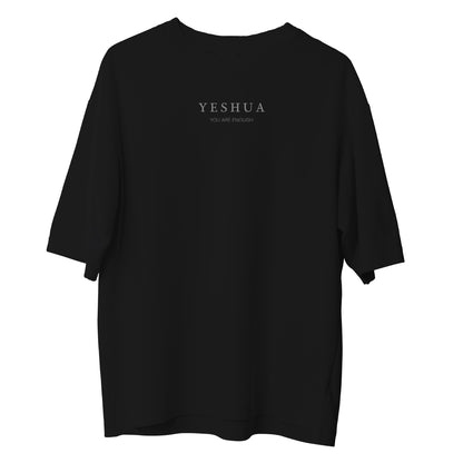 Camiseta Cristã Oversized - É tudo sobre ele | Preta