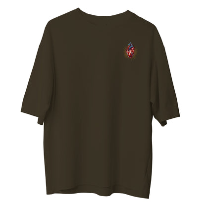 Camiseta Cristã Oversized - Sejam Santos | Ocre