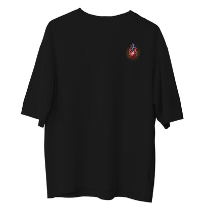 Camiseta Cristã Oversized - Sejam Santos | Preta