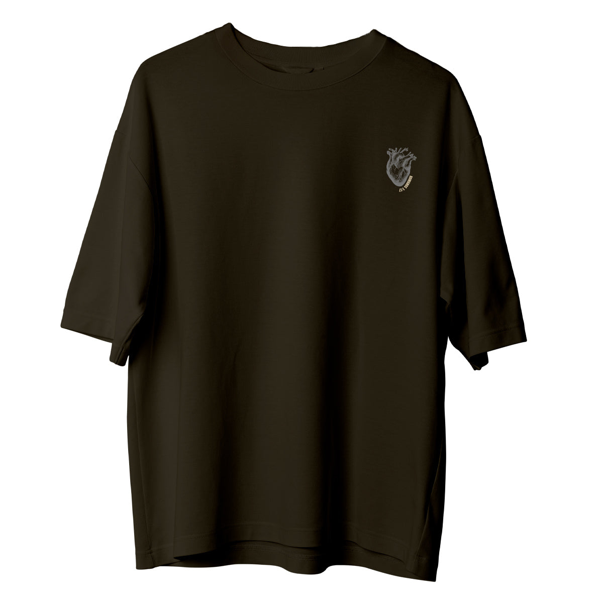 Camiseta Cristã Oversized - Vivo pela fé | Ocre