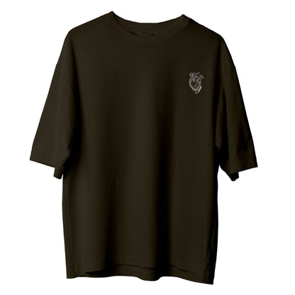 Camiseta Cristã Oversized - Vivo pela fé | Ocre