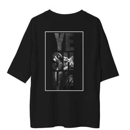 Camiseta Cristã Oversized - Yeshua | Preta