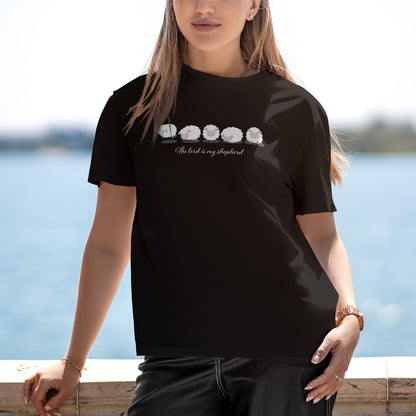 Camiseta Cristã Feminina - The Lord Is My Shepherd | Preta