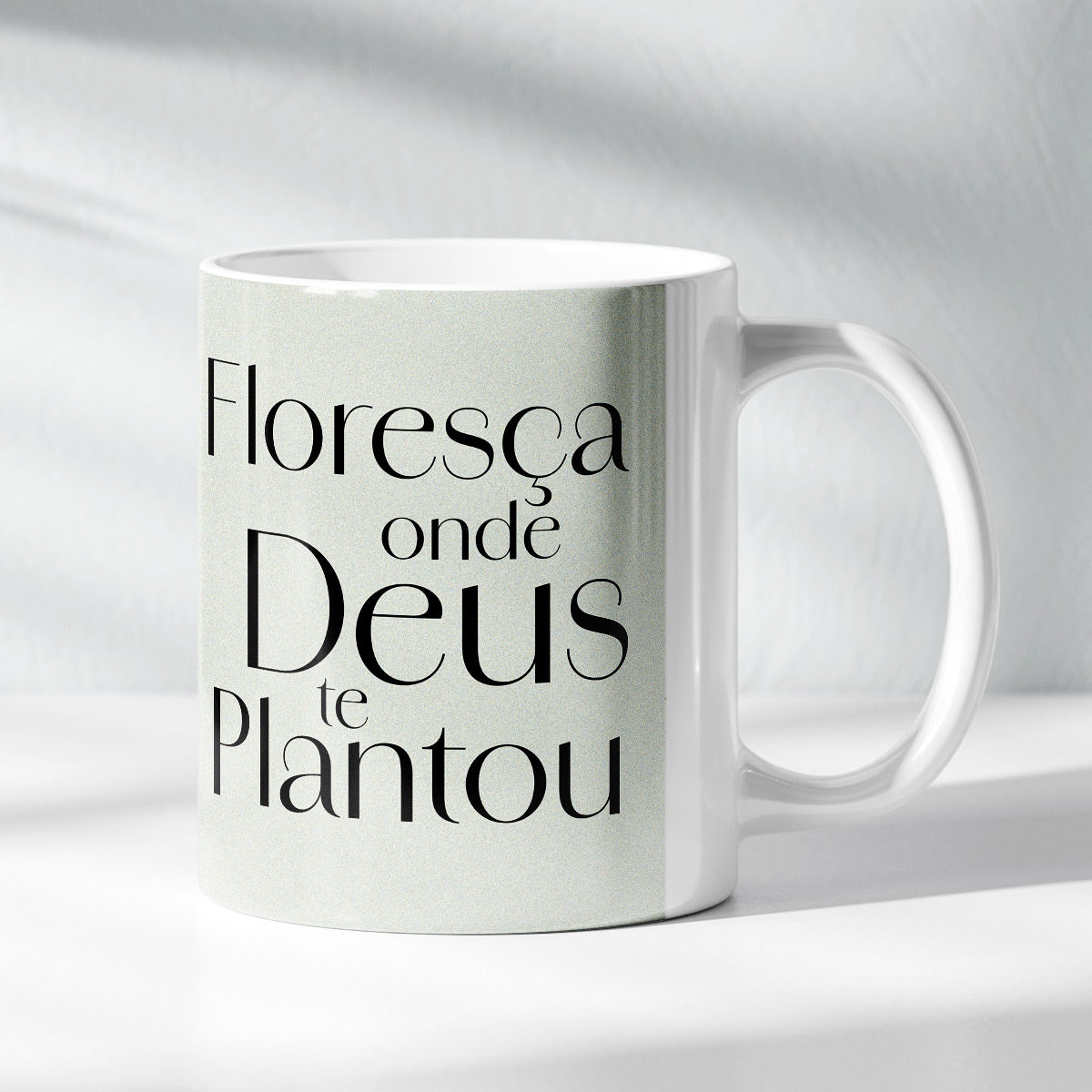 Caneca Floral Branca