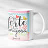 Kit Força que Vem de Deus | Caneca - Forte e corajosa + Livreto Nova Criatura