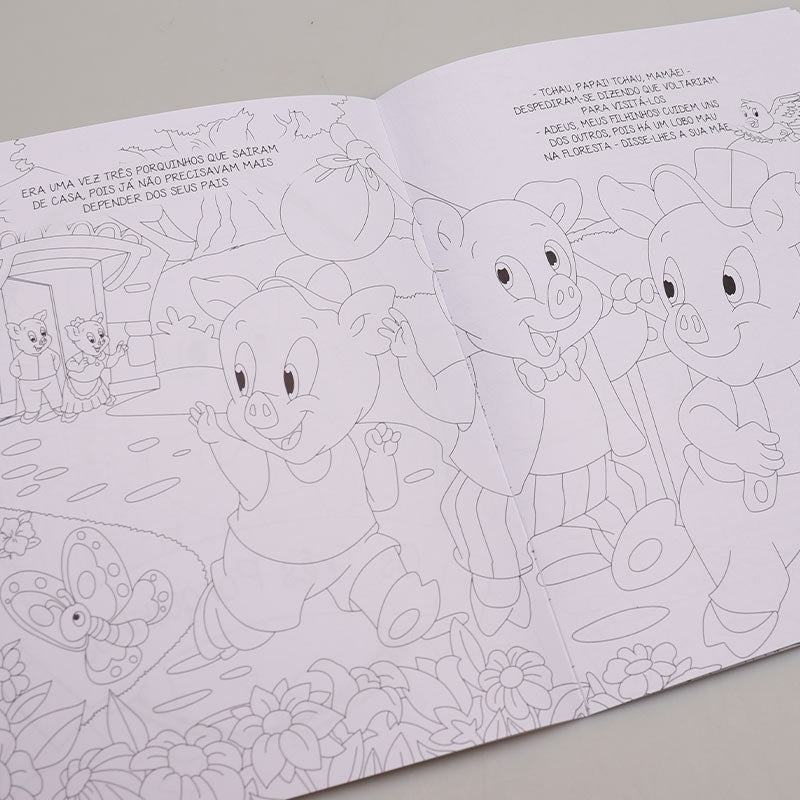 Contos de Fadas Para Colorir: Os Três Porquinhos | TodoLivro