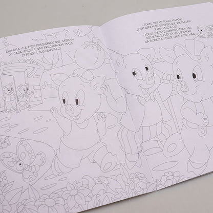 Contos de Fadas Para Colorir: Os Três Porquinhos | TodoLivro