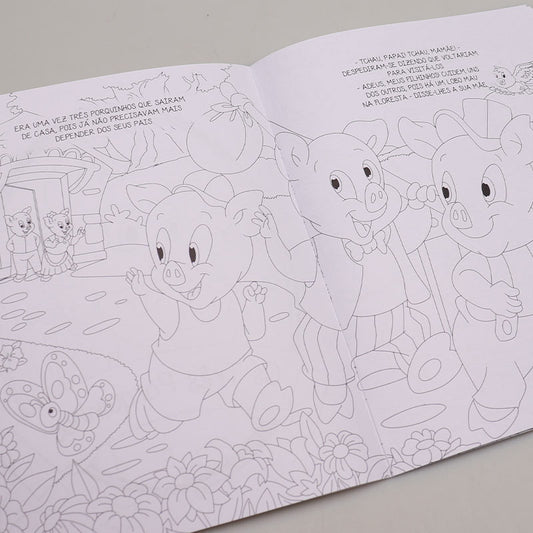 Contos de Fadas Para Colorir: Os Três Porquinhos | TodoLivro